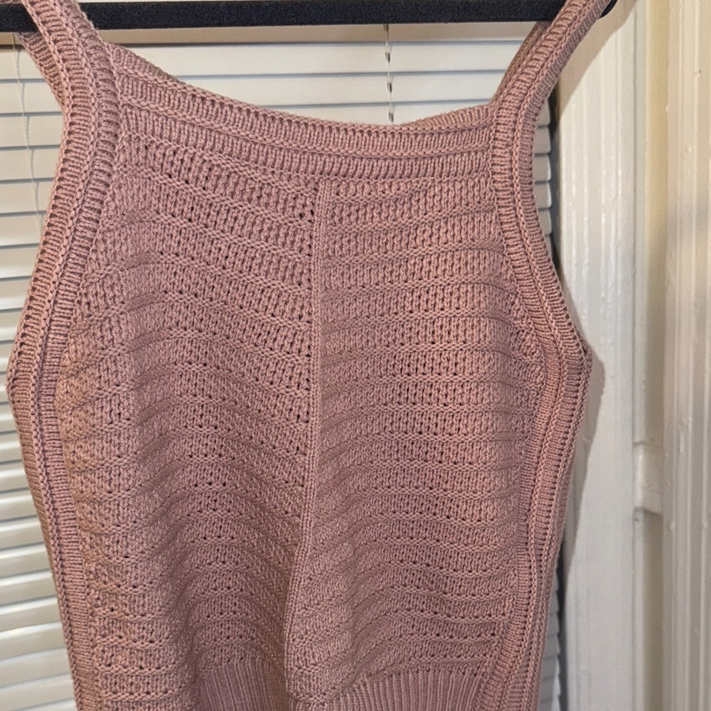 Pink Knit Tank Top